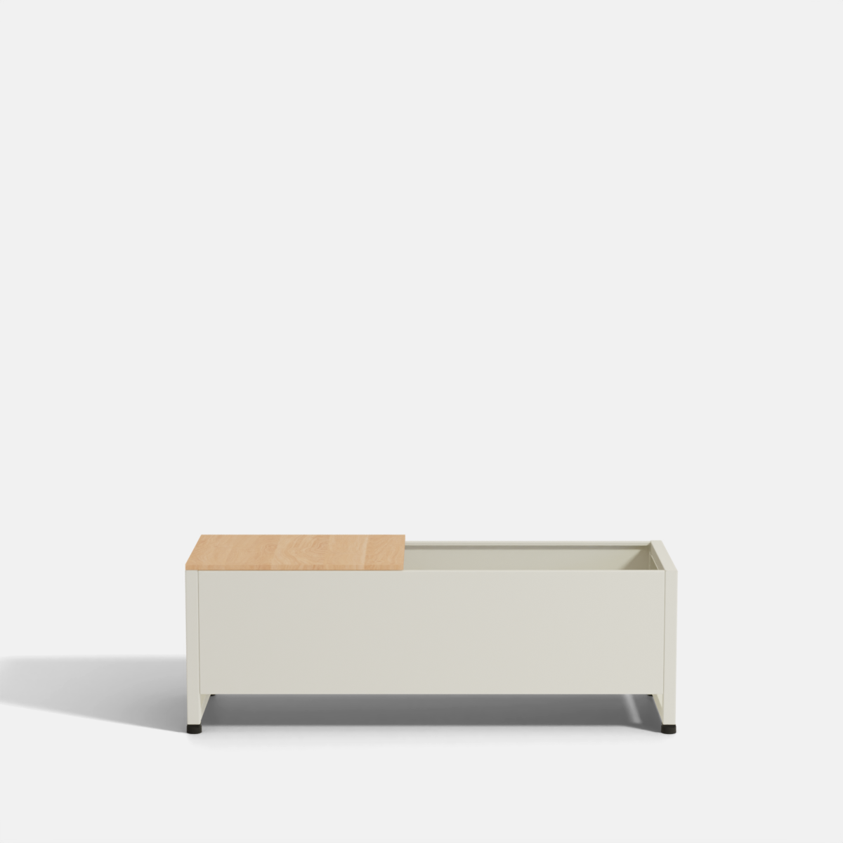 INOX Living Edelstahl Plantbox "Dublin" in grau-weiß als Freisteller