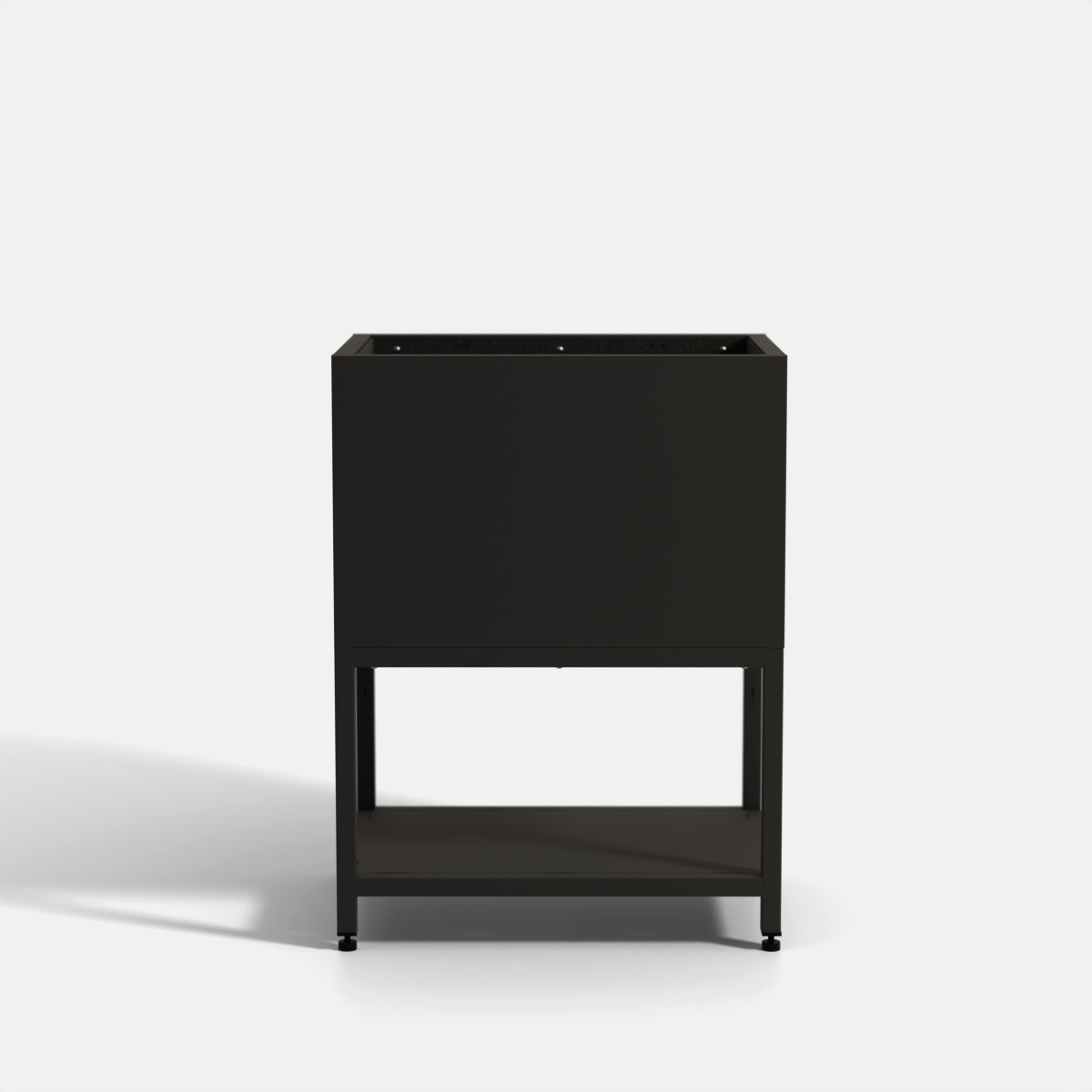 INOX Living Edelstahl Hochbeet "Madeira" in schwarz als Freisteller