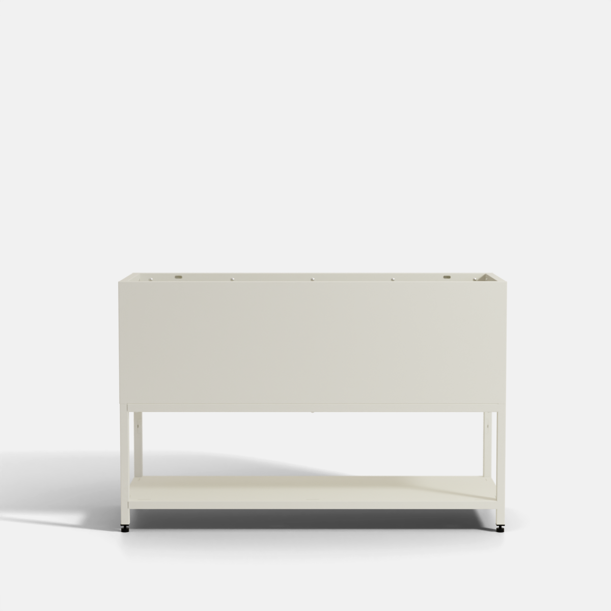 INOX Living Edelstahl Hochbeet "Riviera" in grau-weiß als Freisteller