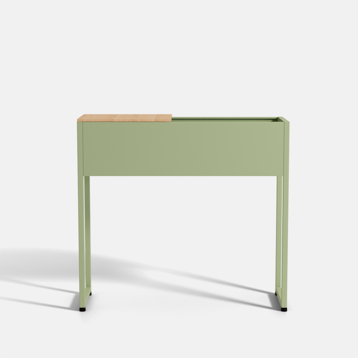 INOX Living Edelstahl Plantbox "Stockholm" in blassgrün als Freisteller