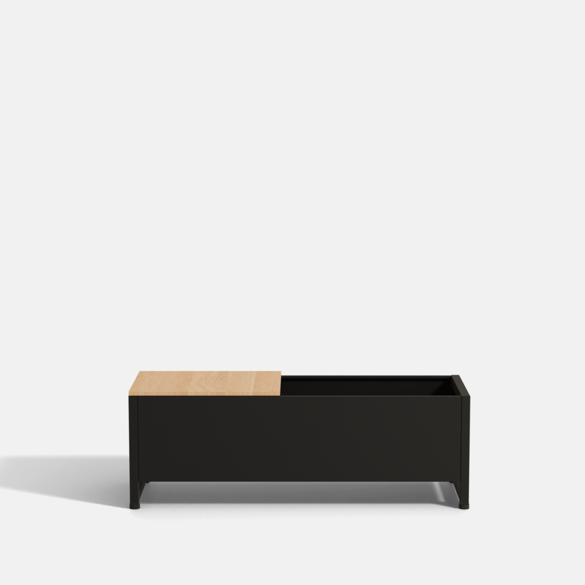 INOX Living Edelstahl Plantbox "Dublin" in schwarz als Freisteller