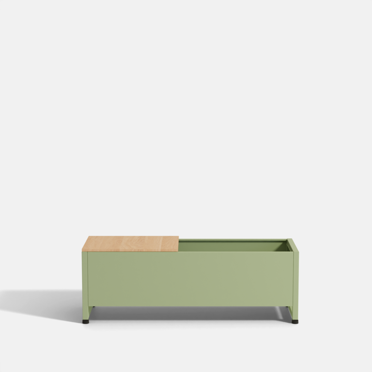 INOX Living Edelstahl Plantbox "Dublin" in blassgrün als Freisteller