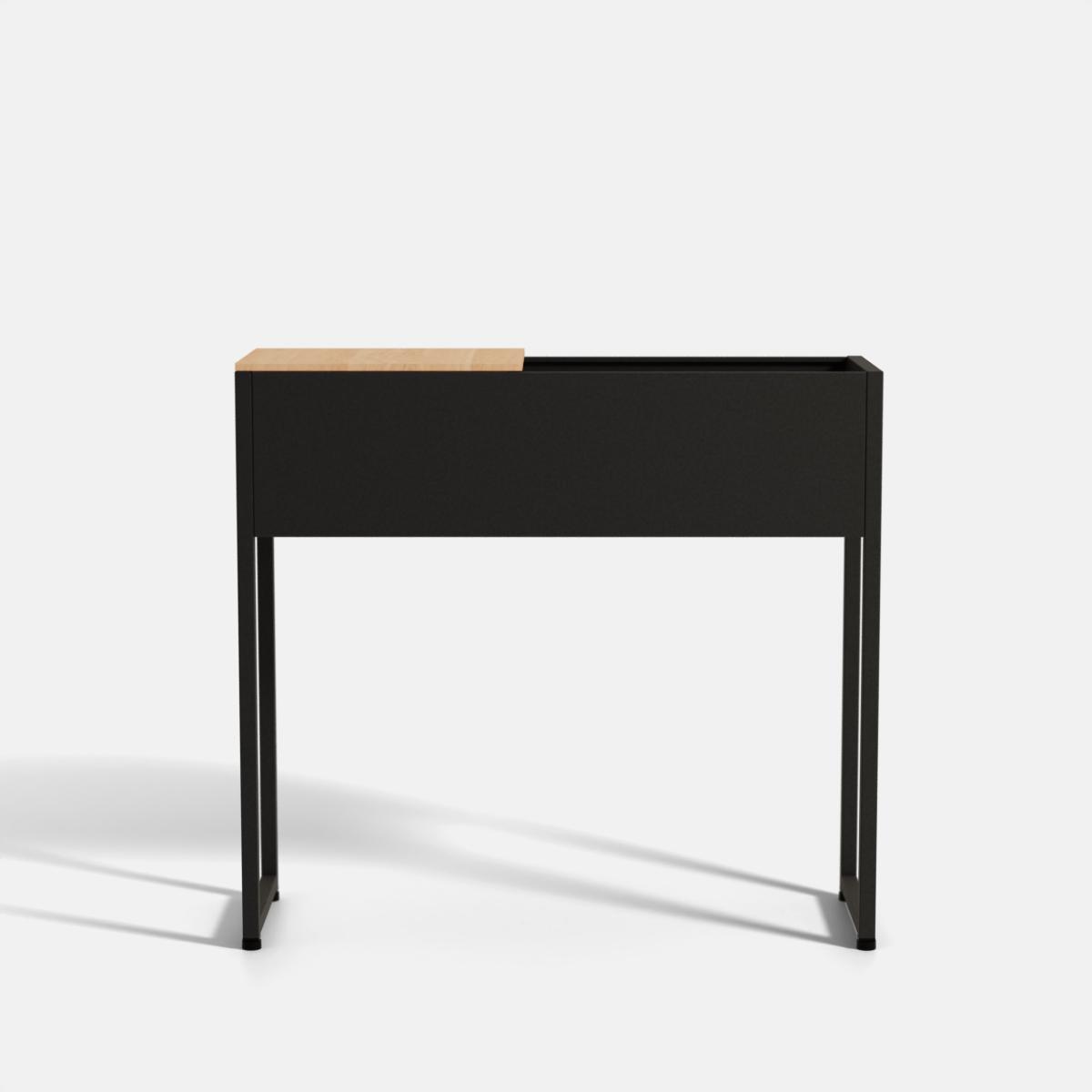 INOX Living Edelstahl Plantbox "Stockholm" in schwarz als Freisteller
