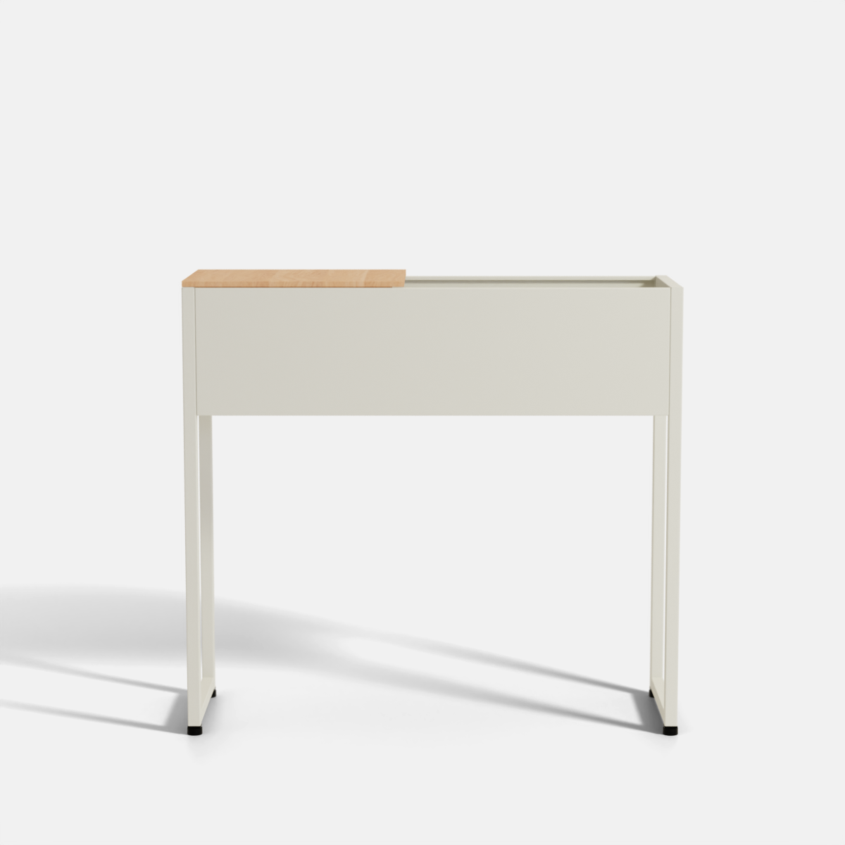 INOX Living Edelstahl Plantbox "Stockholm" in grau-weiß als Freisteller